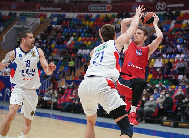 Pratęsimo dramoje Maskvoje – sunkiai sulaikomas M. Grigonis ir Eurolygos čempionų triumfas