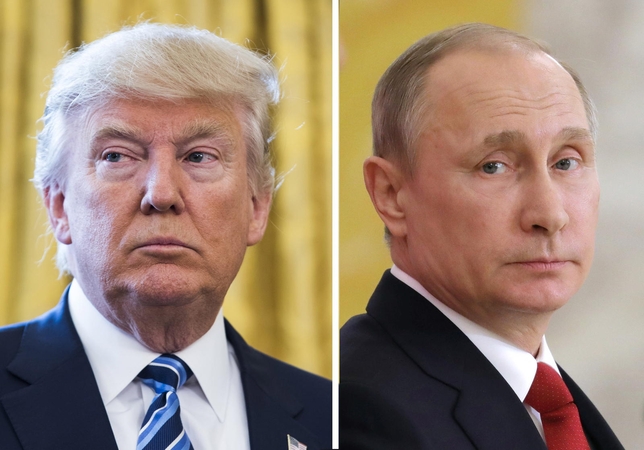Donaldas Trumpas ir Vladimiras Putinas.