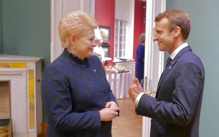 Dalia Grybauskaitė ir Emmanuelis Macronas