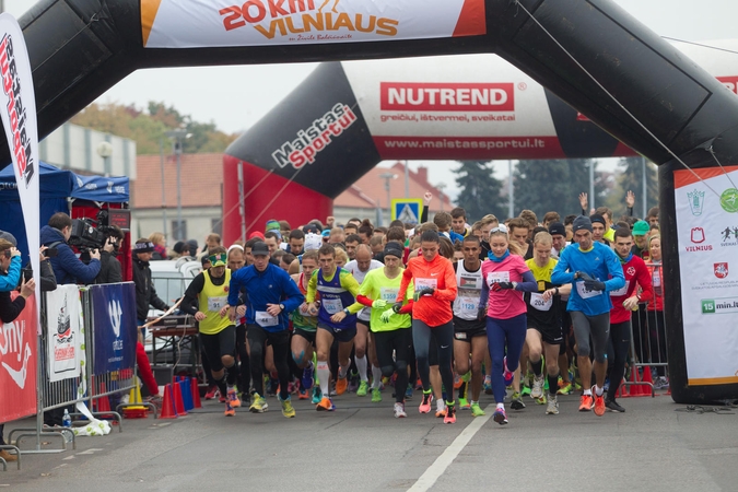 "Vilniaus 20 km bėgime su Ž. Balčiūnaite" triumfavo V. Žūsinaitė ir J. Beržanskis