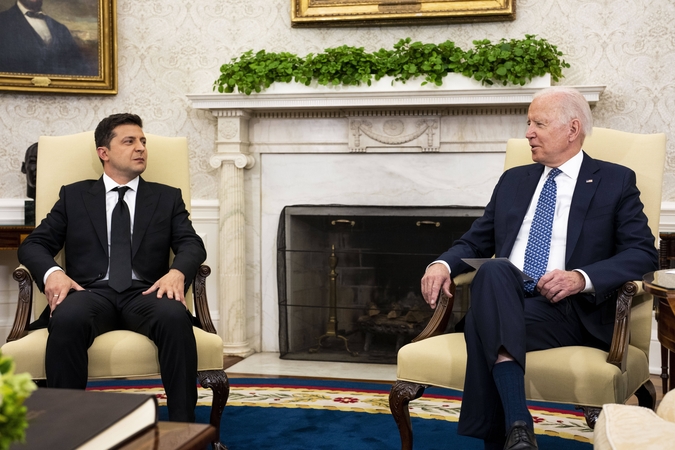 Volodymyras Zelenskis ir Joe Bidenas