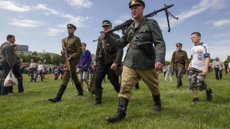 Ariogaloje vyko partizanų mūšio inscenizacija