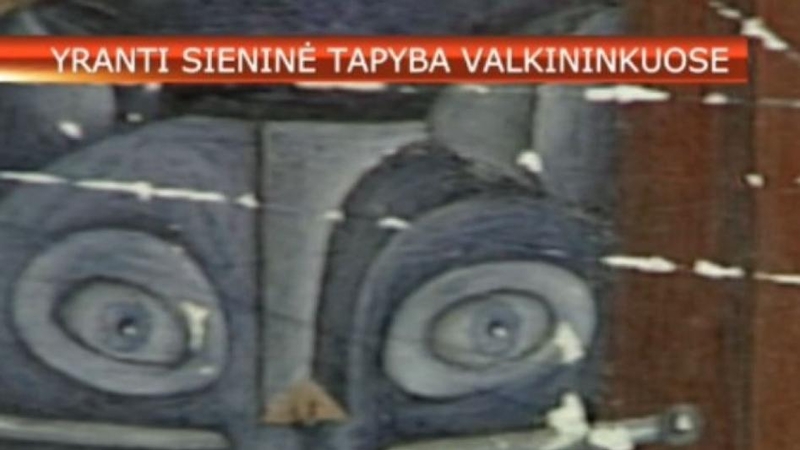 Unikalus sieninės tapybos darbas Valkininkuose nyksta akyse