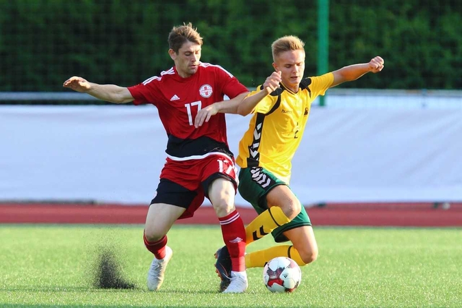 Lietuvos jaunimo futbolo rinktinė sužaidė lygiosiomis su gruzinais