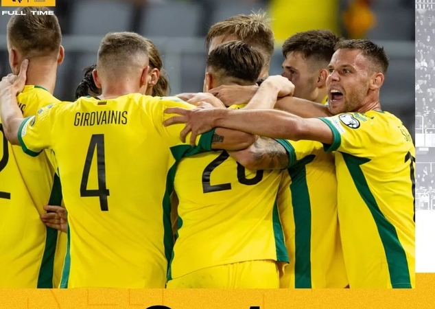 Lietuvos futbolo rinktinė sunkiai palaužė Gibraltarą