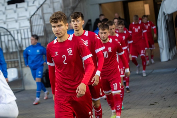 Lietuvos vaikinų U21 futbolo rinktinė neprilygo Danijos bendraamžiams