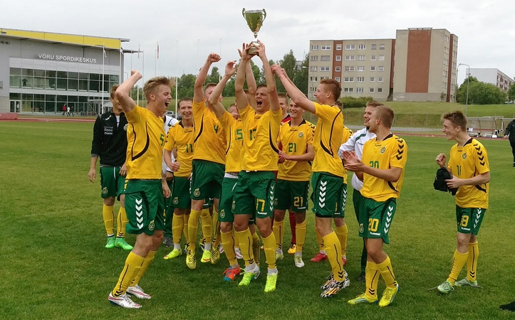 Lietuvos U-19 futbolo rinktinė iškovojo Baltijos taurę