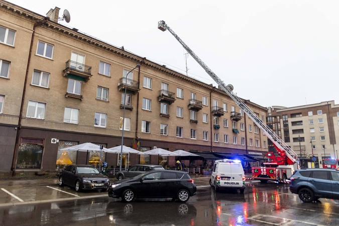 Vilniaus centre užsiliepsnojo kavinė