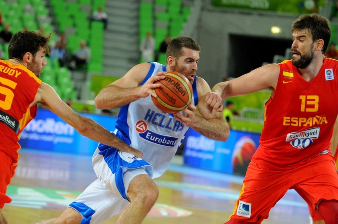 Graikai parklupdė Europos čempionus Ispanijos krepšininkus