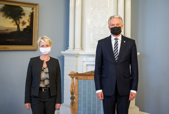 G. Nausėda su Šveicarijos parlamento vadove aptarė šalių bendradarbiavimo galimybes