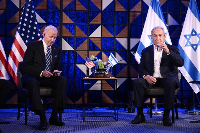 Joe Bidenas ir Benjaminas Netanyahu