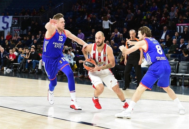 „Olympiakos“ krepšininkai šventė pergalę Stambule