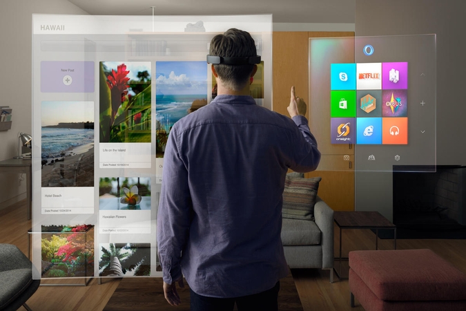 „Microsoft“ pristatė naujos kartos „Windows 10“ sistemą, holograminį kompiuterį