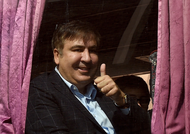 M. Saakašvilis įvažiavo į Ukrainą autobusu, vyksta į Lvovą