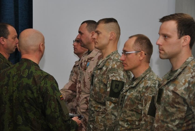 Apdovanoti iš tarptautinės operacijos Afganistane grįžę kariai