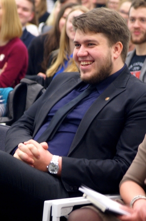 Vilniaus universiteto studentų atstovybei vadovaus E. Kinderis