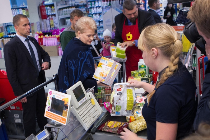Prezidentė prisijungė prie „Maisto banko“ akcijos