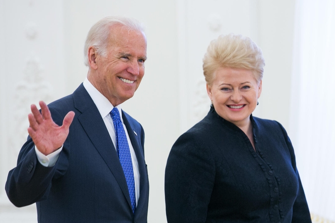 Dalia Grybauskaitė ir Joe Bidenas.