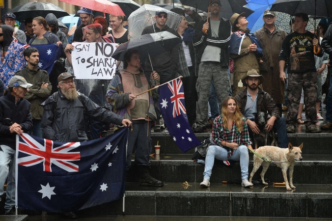 Australijoje surengtas protestas prieš islamo ekstremizmą
