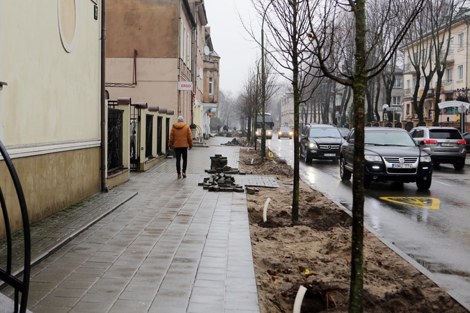 Uostamiestyje remonto darbai tebeverda