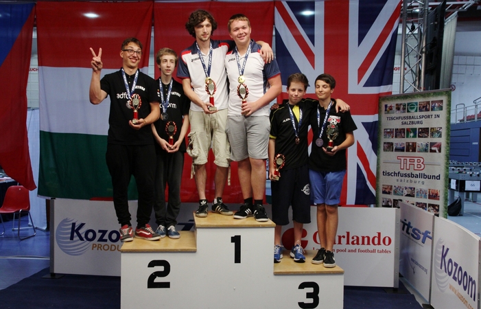 Lietuvos jaunių rinktinė pasaulio stalo futbolo čempionate iškovojo auksą