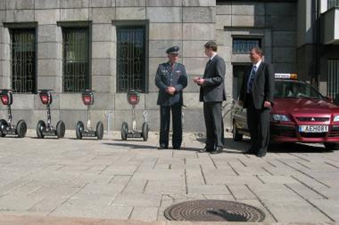 Vasarą policija tvarką mieste palaikys su riedžiais