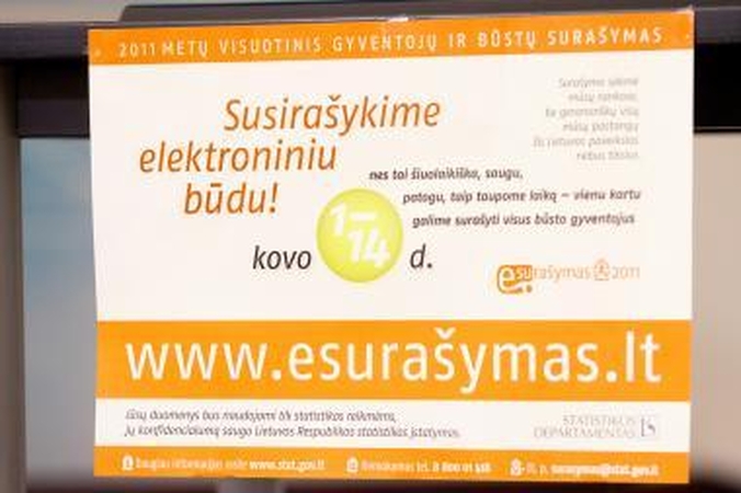 Gyventojų surašyme dalyvavo 15 proc. Lietuvos gyventojų, liko 4 dienos susirašyti internetu