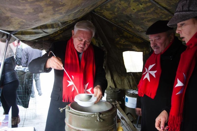 „Maltiečių sriuba“ vaišino prezidentas V.Adamkus