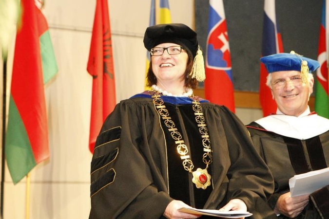 LCC tarptautiniame universitete inauguruota šeštoji rektorė