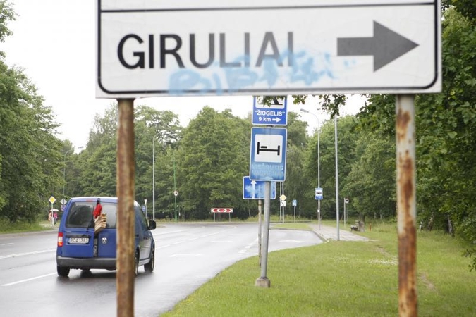 P.Lideikio gatvėje vandalai išterliojo ženklus  