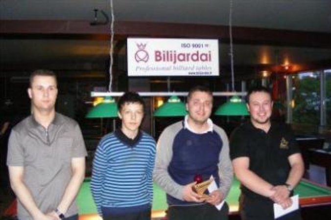 Biliardo turnyro finale kovojo reitingo lyderiai