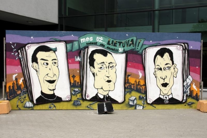 Graffiti piešinyje K.Kemzūra virto mafijos šeimos galva