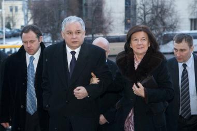 Lenkijos prezidento motina paguldyta į ligoninę