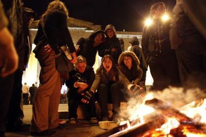 Gruzijos protestuotojai nusileisti nežada