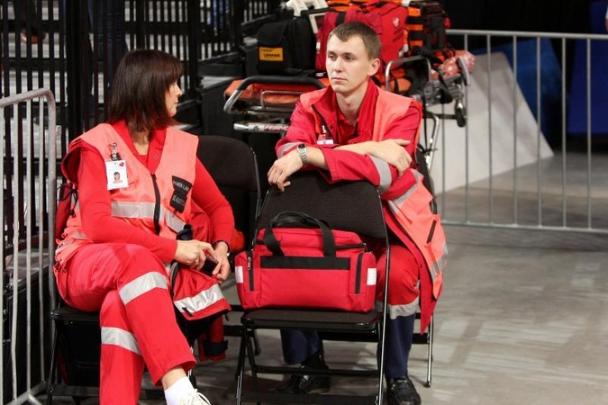 Medikai arenoje per triukšmą nesusišnekėdavo