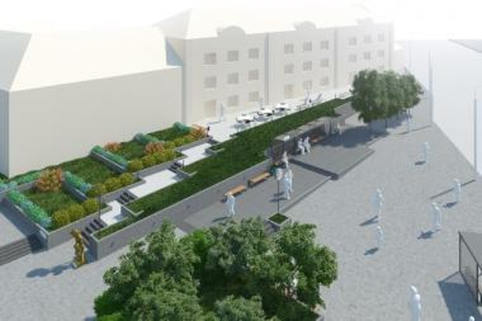 Šalia Žaliojo tilto gražėjantis skveras – projekto dalis