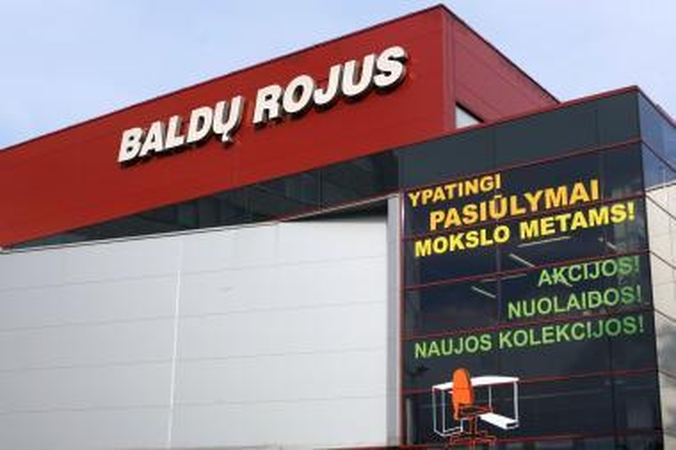 Bendrovė „Baldų rojus" likviduojama, prekybos centras - ne