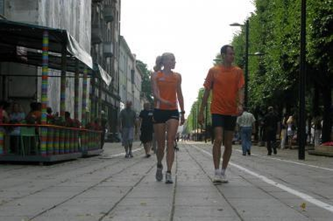 Po miestą pasklido jaunieji lengvaatlečiai