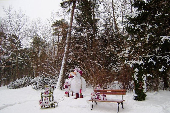 Palangos Birutės parkas pasidabino žaismingomis kompozicijomis