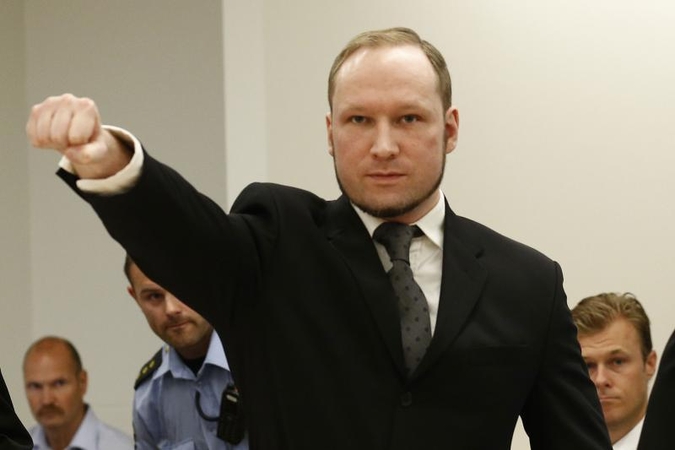 77 žmones nužudęs A.B.Breivikas kalės 21 metus, jis nutarties neskųs