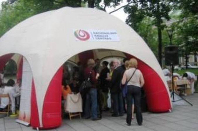 Rotušės aikštėje - kraujo donorų akcija