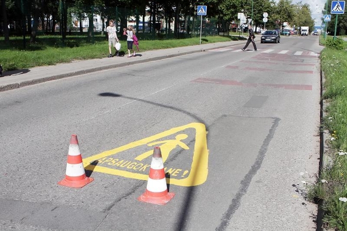 Akcijos „Apsaugok mane“ ženklai prie Klaipėdos perėjų atsiras 