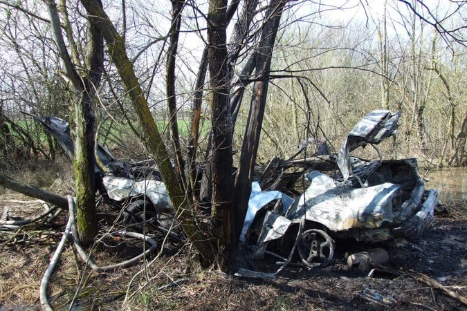 Kraupi avarija Jonavos rajone: automobilyje sudegė žmogus
