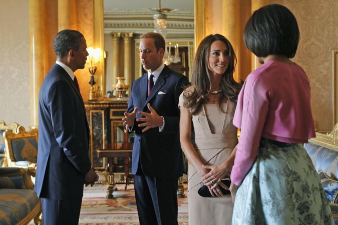 Obamos susitiko su britų karališkaisiais jaunavedžiais