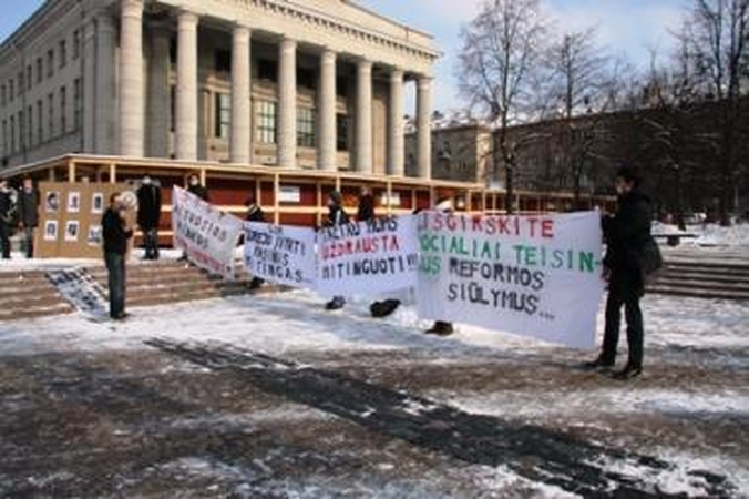 Studentų piketas - be incidentų
