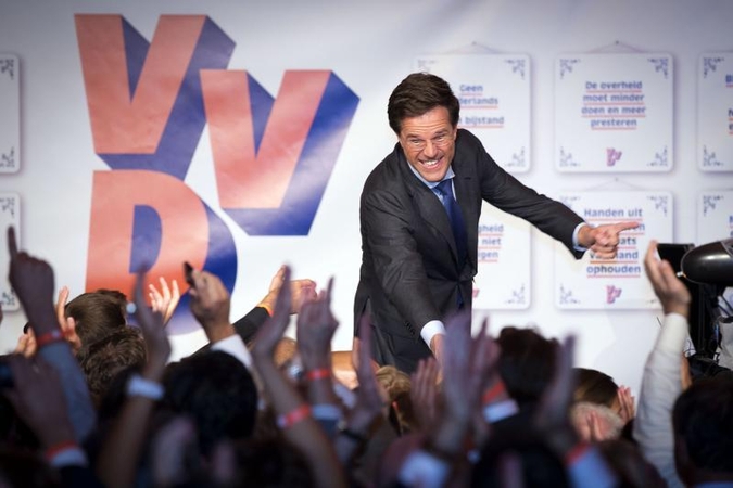 Nyderlandų premjeras M.Rutte sieks koalicijos su Darbo partija