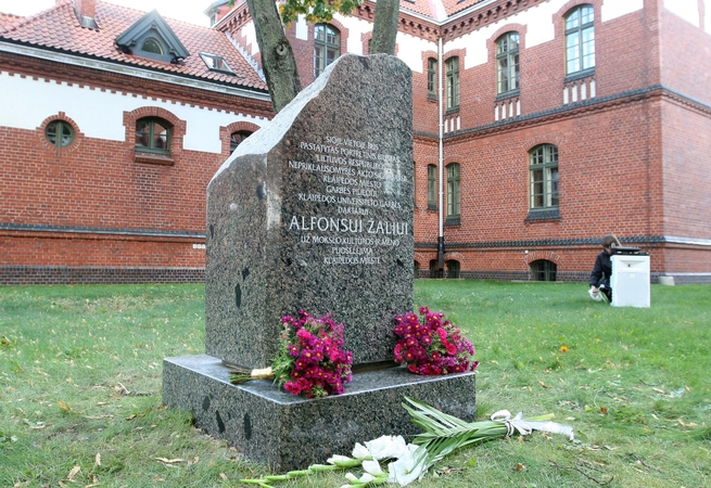 A.Žaliui 80-ųjų gimimo metinių proga – atminimo akmuo 