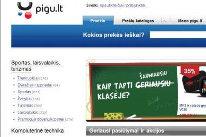 „Pigu.lt“ - geriausia lietuviška parduotuvė internete