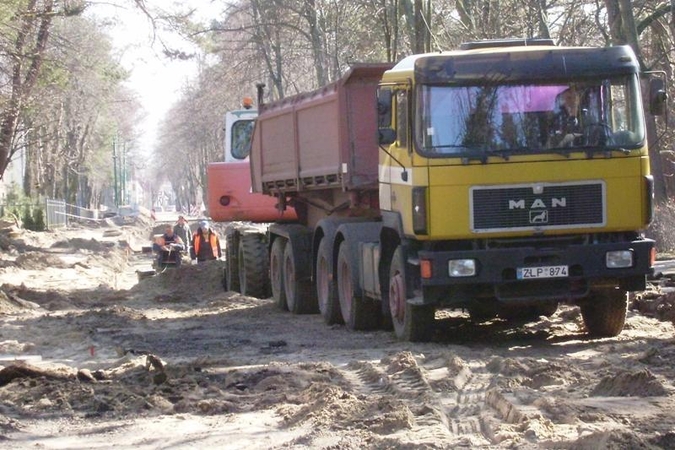 Palangos Kęstučio gatvėje – intensyvūs rekonstrukcijos darbai