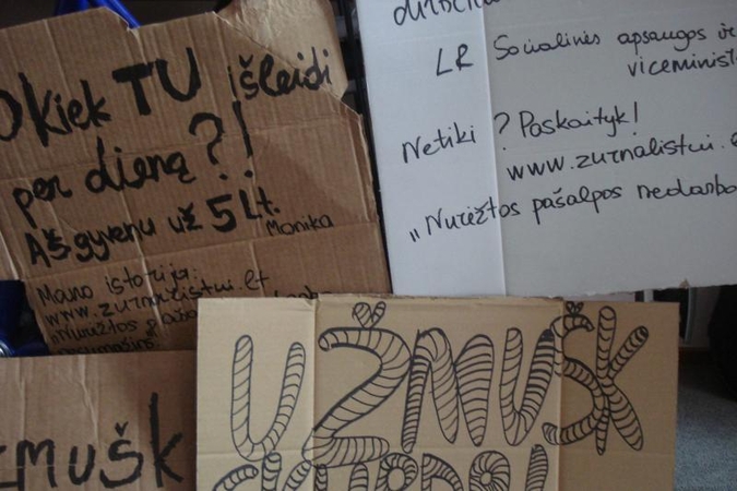 Studentai skurdui ir nedarbui sako NE!   